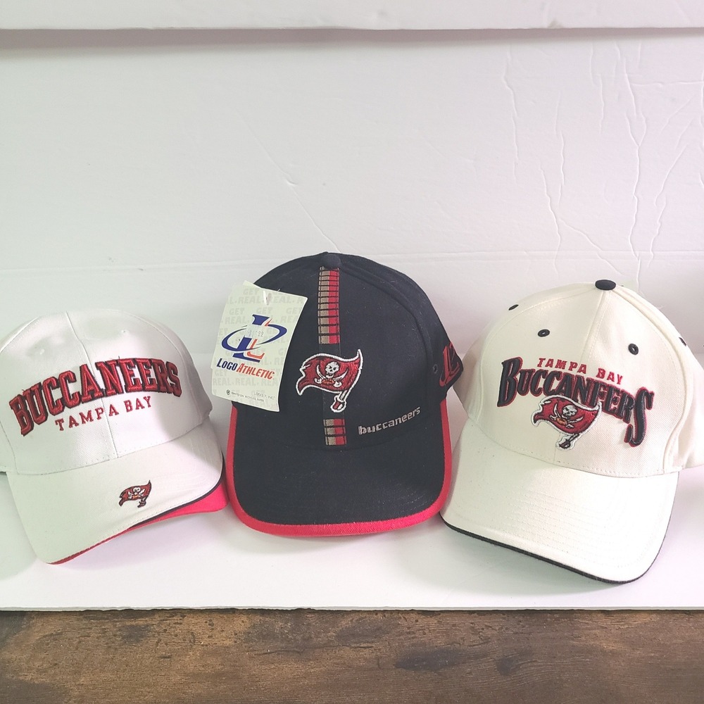 Reebok Tampa Bay Buccaneers Athletic Twins Enterprise NFL Hats Mens Lot of 3